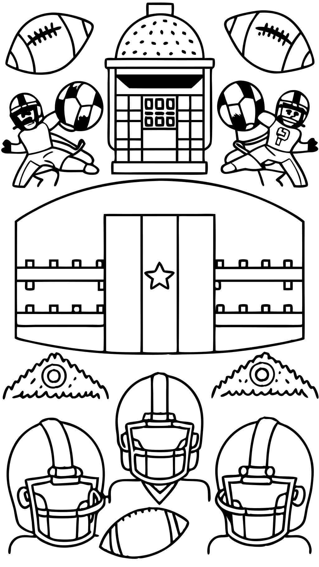 coloring pages football